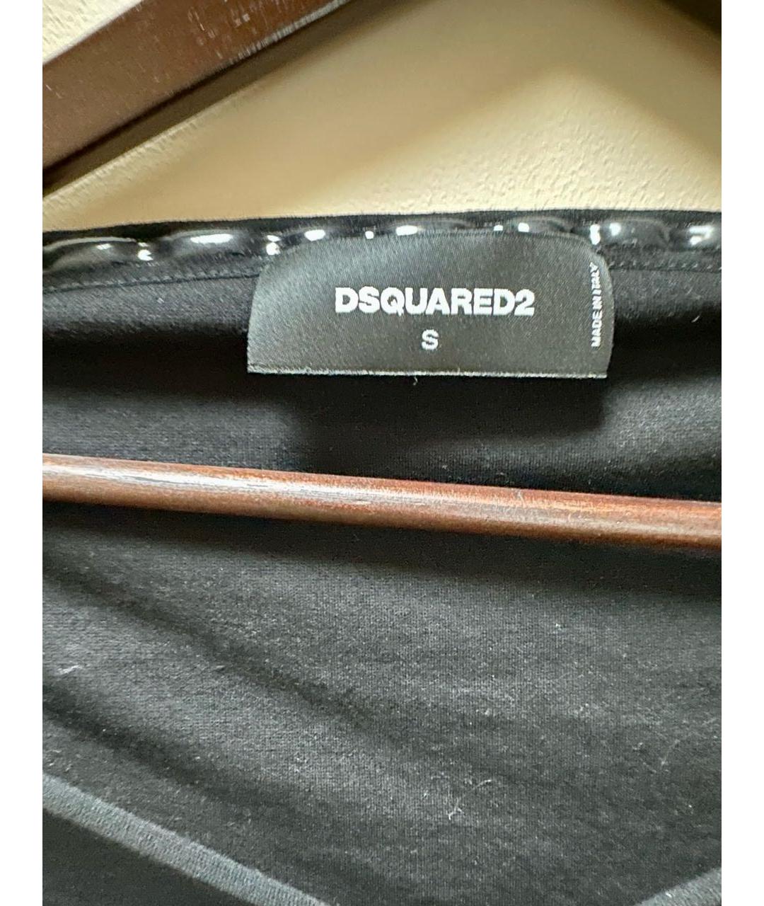 DSQUARED2 Черное вискозное коктейльное платье, фото 3