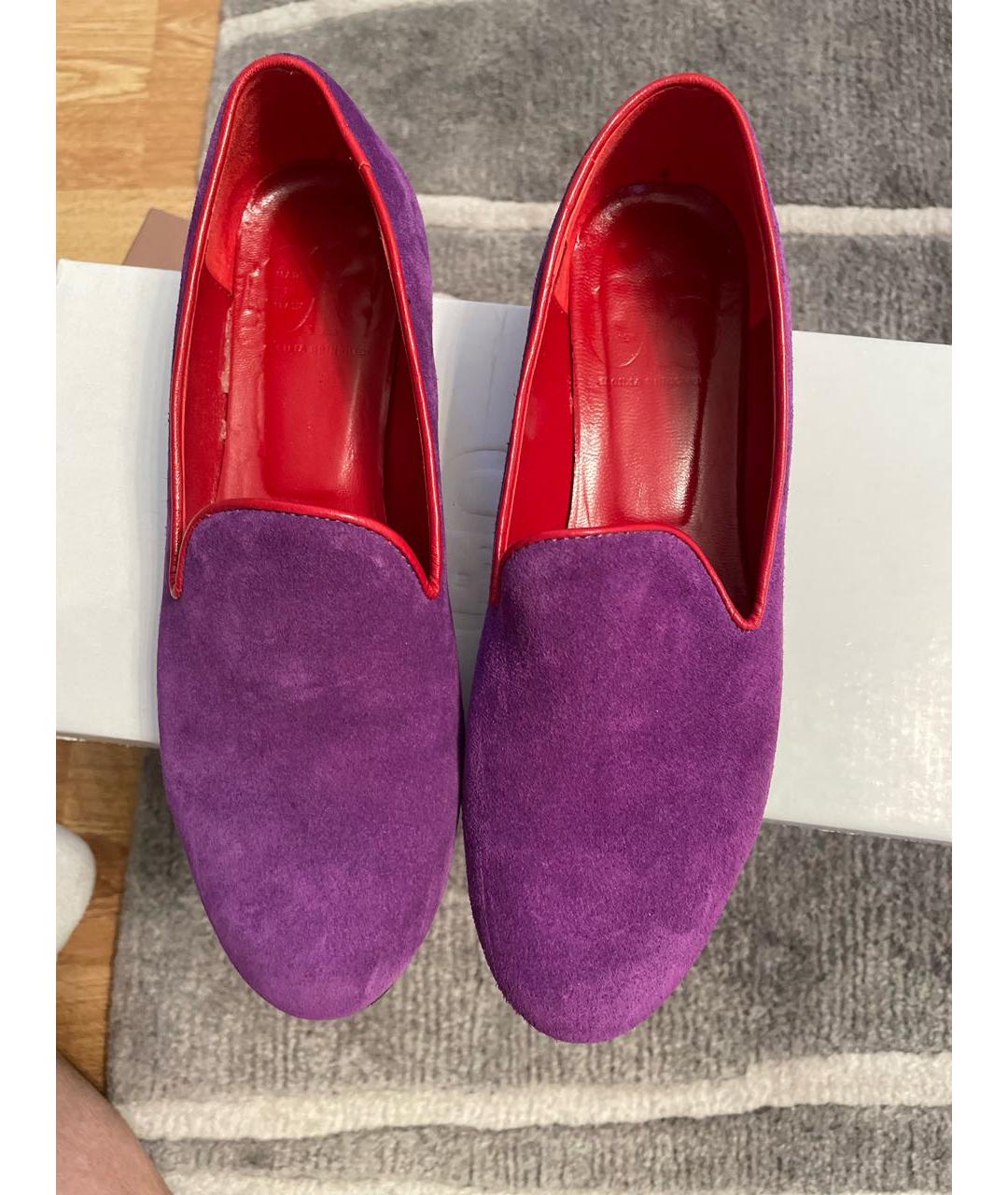 CECILE BOCCARA Фиолетовые замшевые туфли, фото 3