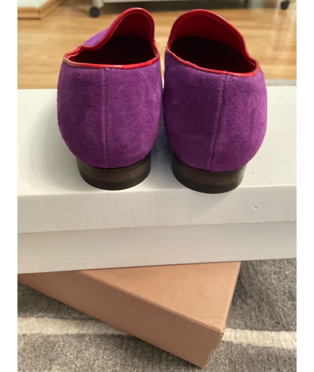 CECILE BOCCARA Фиолетовые замшевые туфли, фото 4