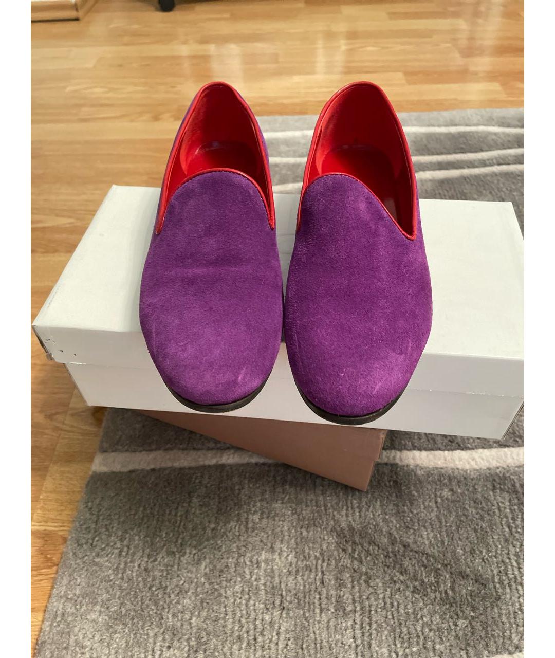 CECILE BOCCARA Фиолетовые замшевые туфли, фото 2