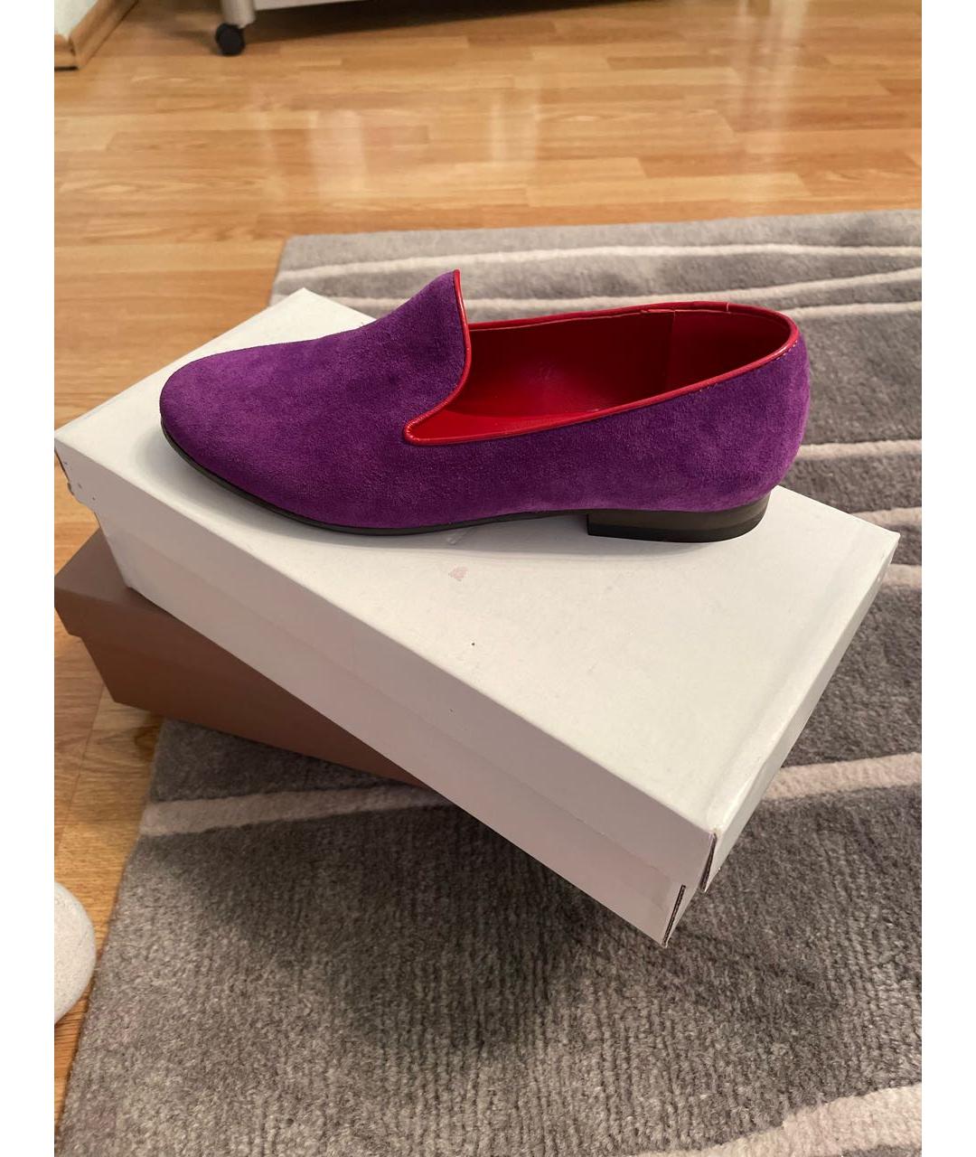 CECILE BOCCARA Фиолетовые замшевые туфли, фото 5