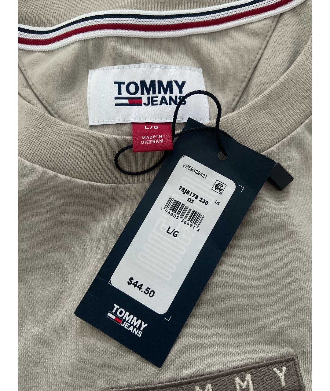 TOMMY HILFIGER Серая хлопковая футболка, фото 5
