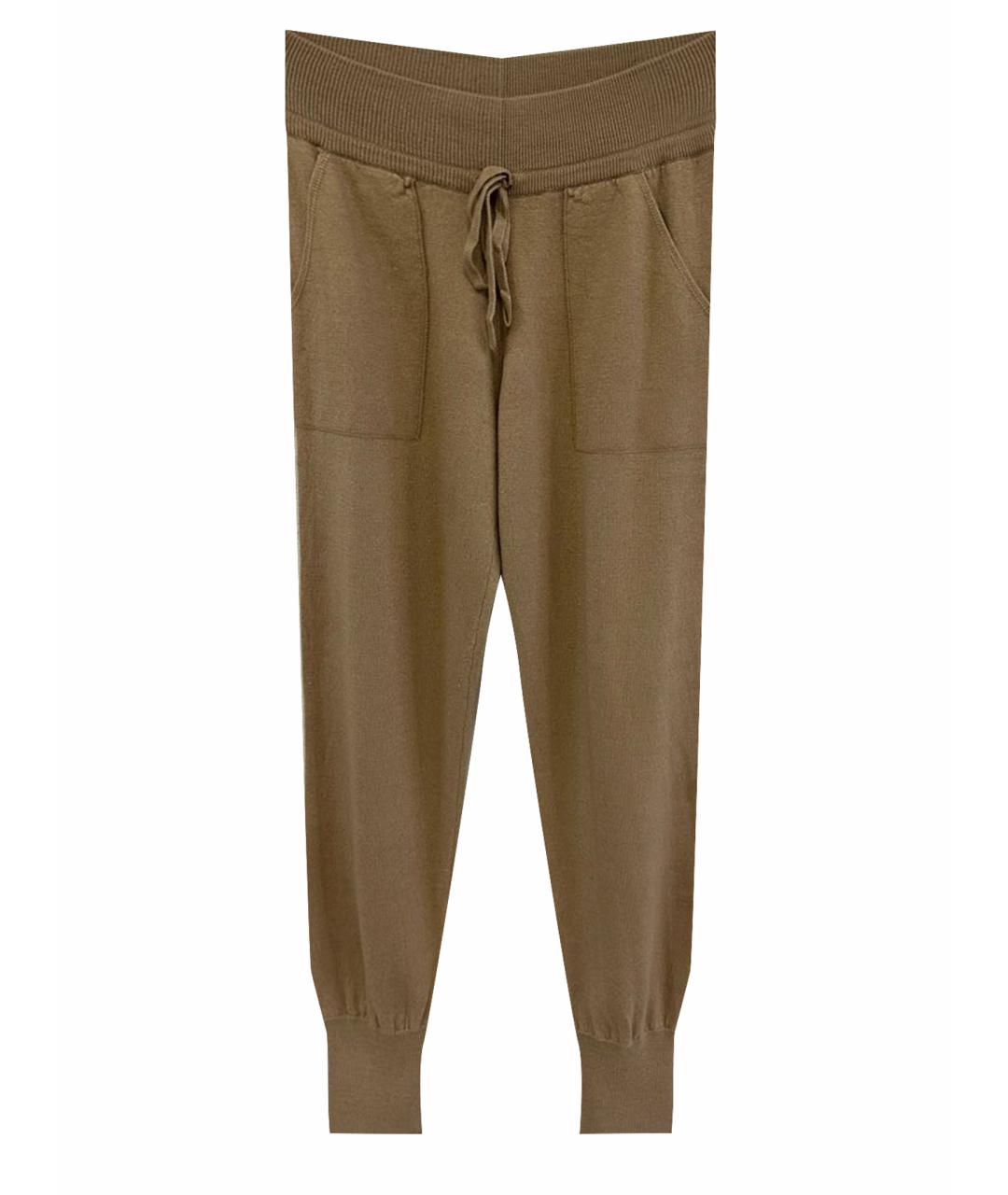 CRUCIANI Бежевые кашемировые брюки узкие, фото 1
