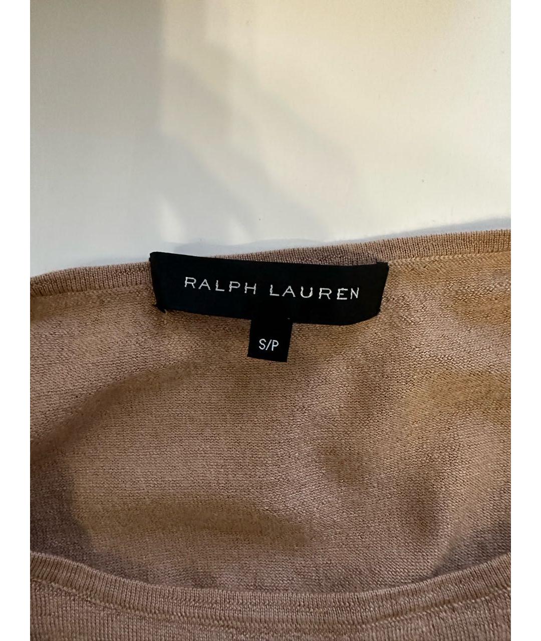 RALPH LAUREN Бежевый кашемировый джемпер / свитер, фото 3