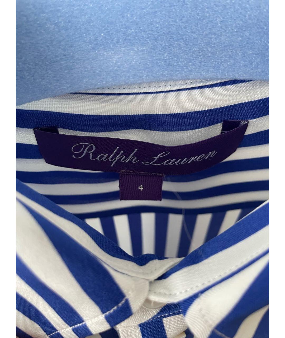 RALPH LAUREN PURPLE LABEL Синее шелковое повседневное платье, фото 5