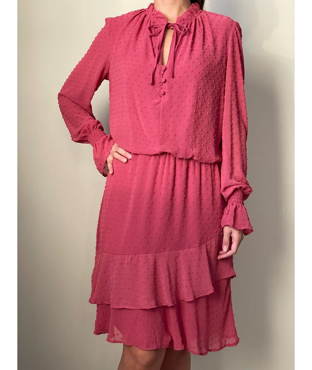 BADGLEY MISCHKA Розовое полиэстеровое коктейльное платье, фото 5