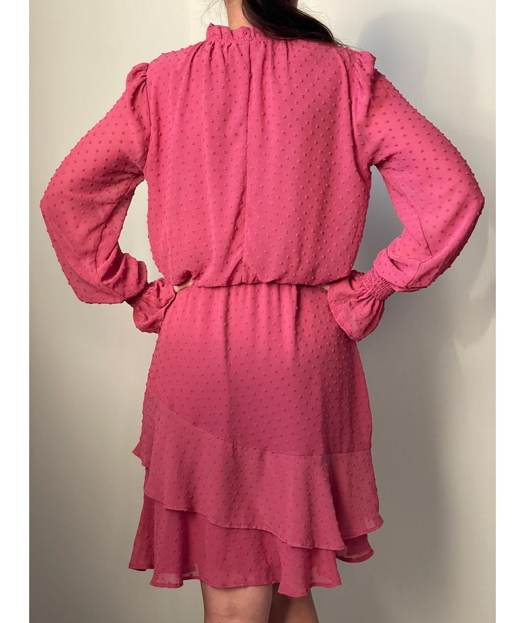BADGLEY MISCHKA Розовое полиэстеровое коктейльное платье, фото 6