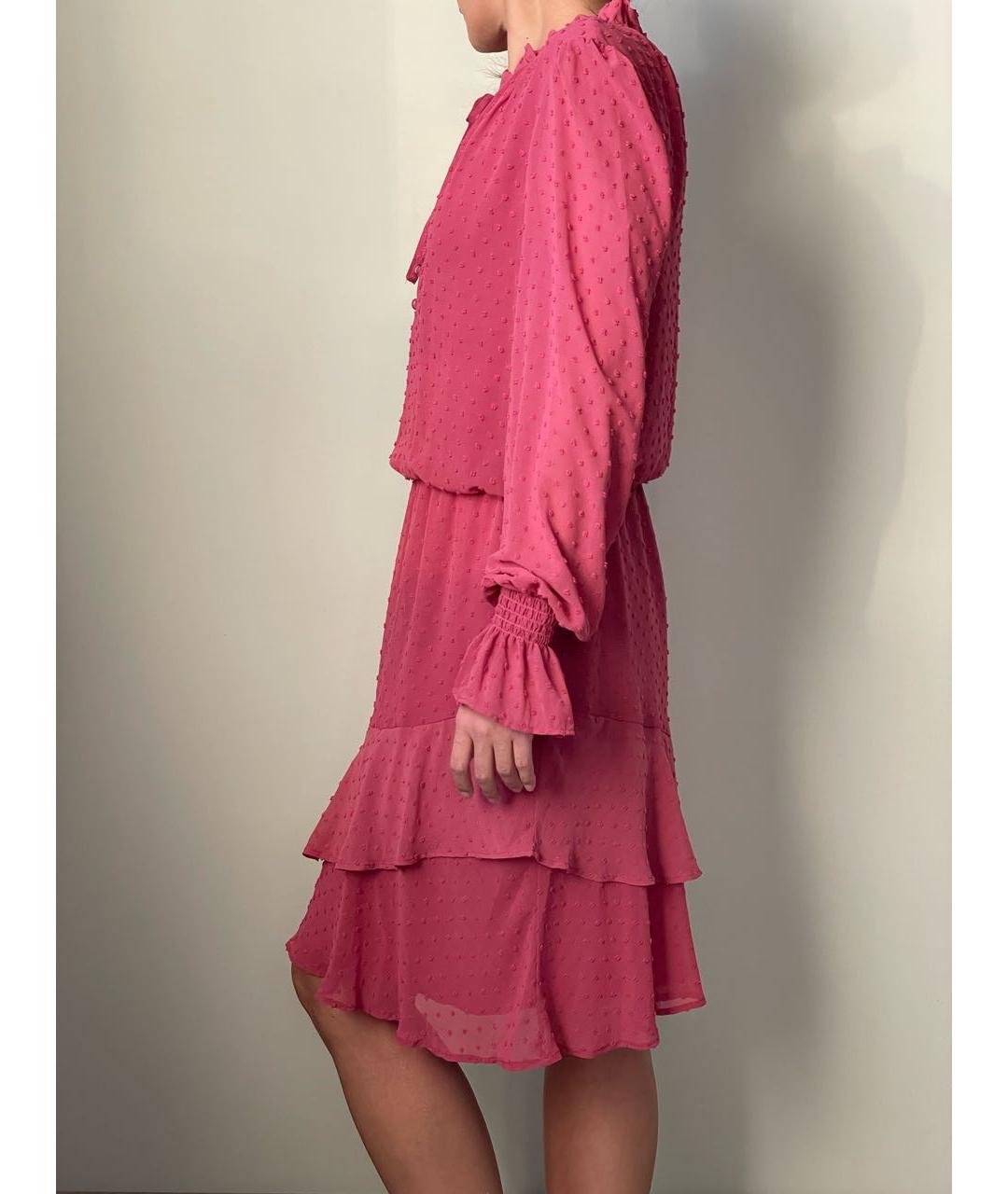 BADGLEY MISCHKA Розовое полиэстеровое коктейльное платье, фото 7