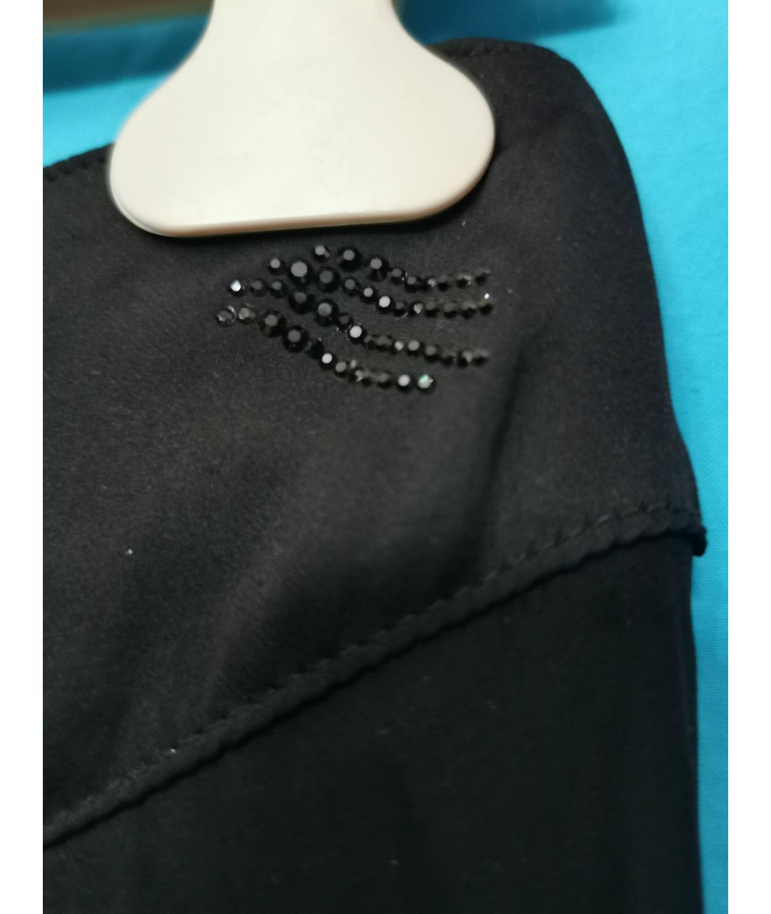 ANGELO MARANI Черная шелковая юбка макси, фото 7