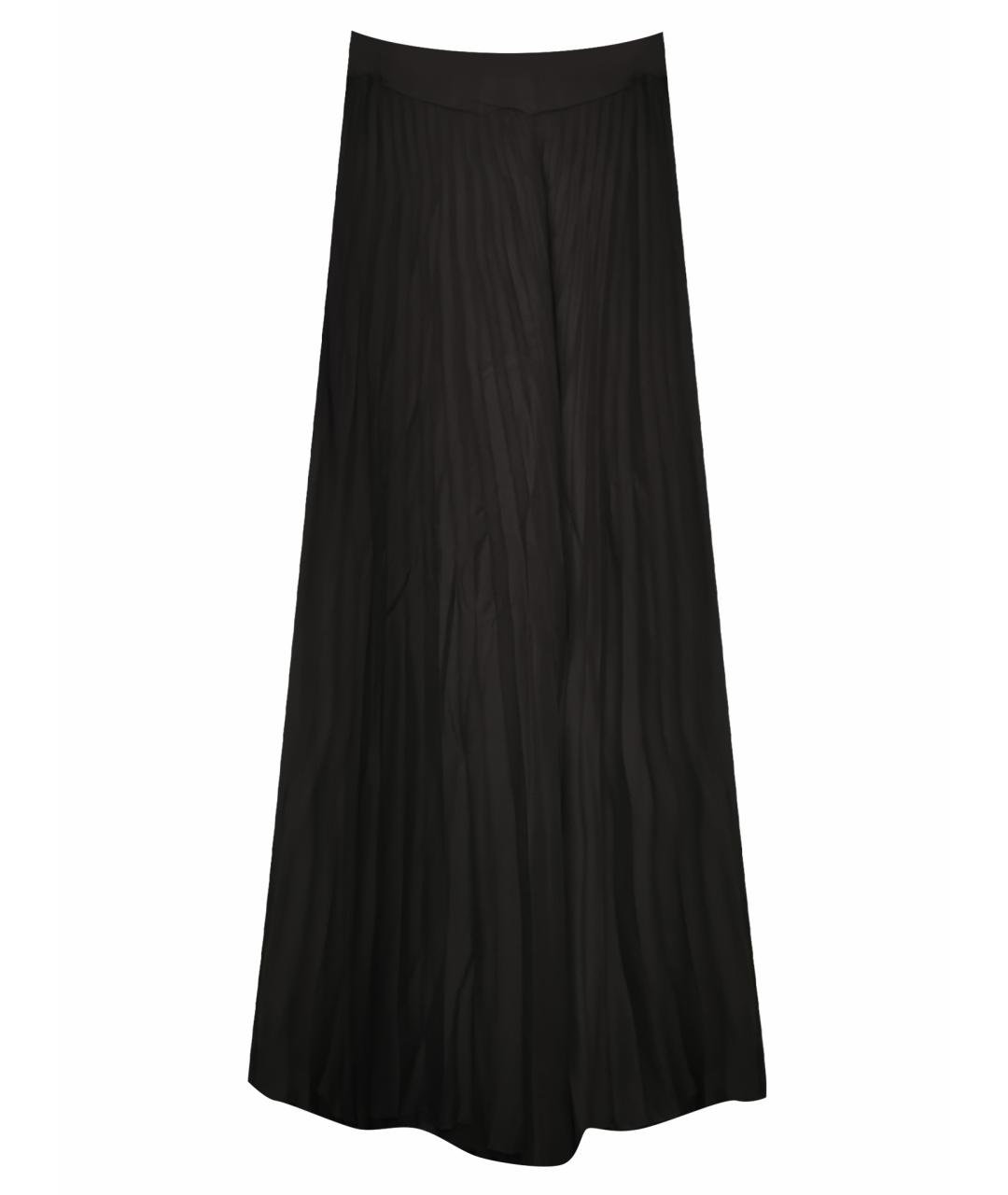 ANGELO MARANI Черная шелковая юбка макси, фото 1