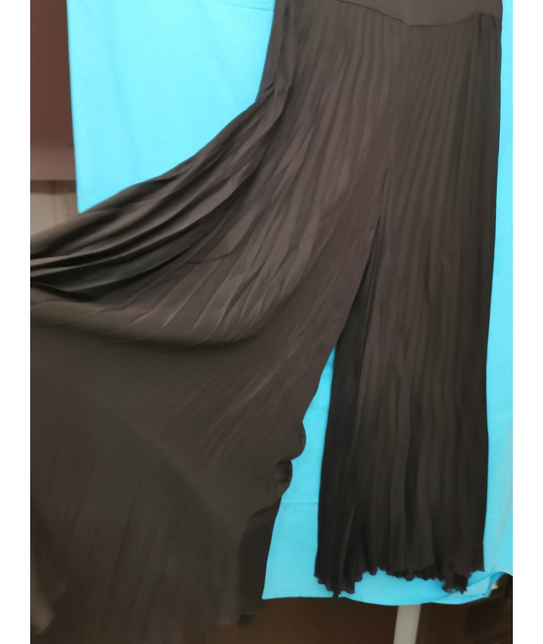 ANGELO MARANI Черная шелковая юбка макси, фото 6