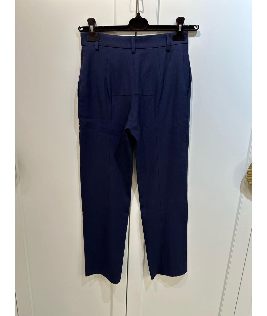 VETEMENTS Темно-синие шерстяные брюки узкие, фото 2