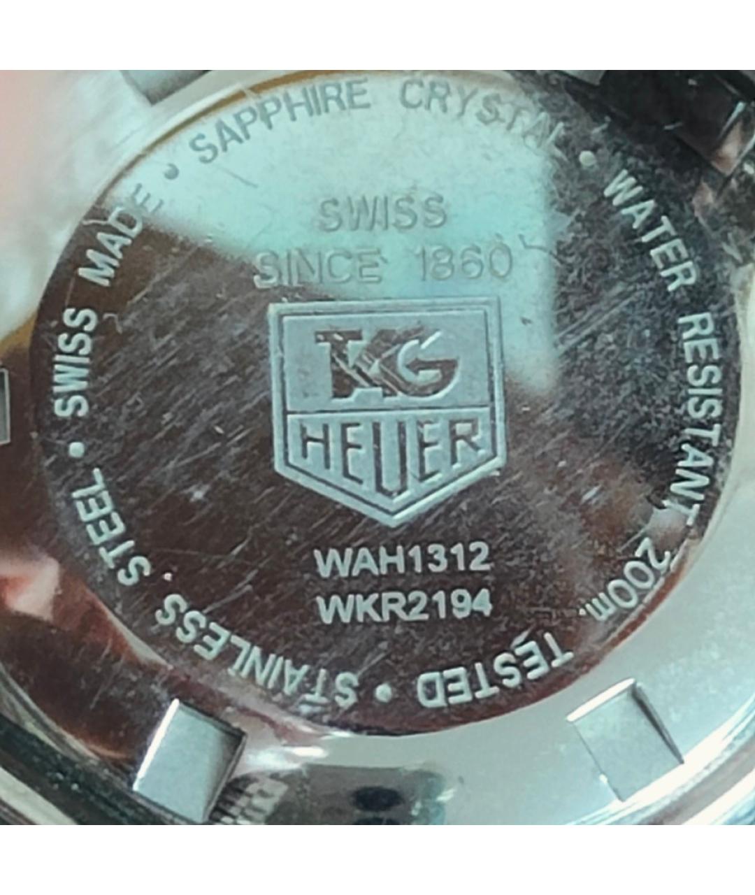 TAG HEUER Черные металлические часы, фото 4