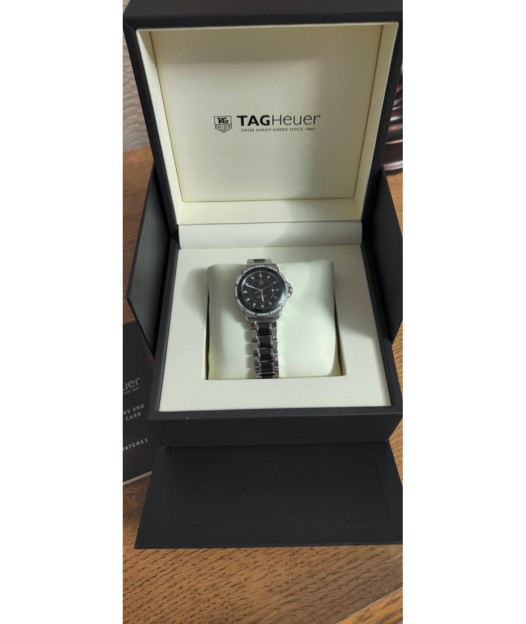 TAG HEUER Черные металлические часы, фото 8