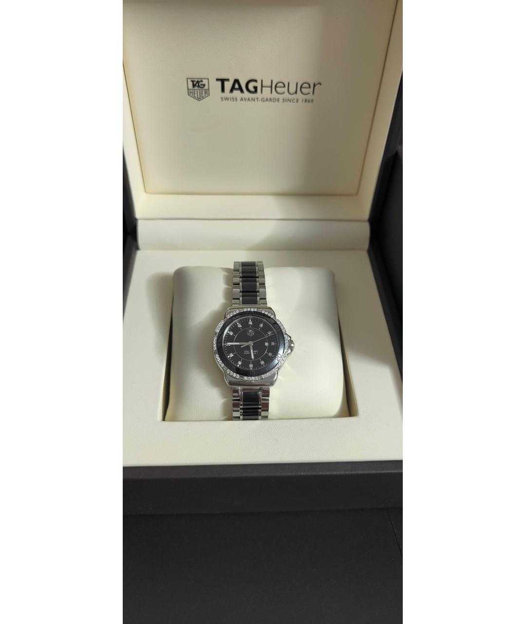 TAG HEUER Черные металлические часы, фото 10