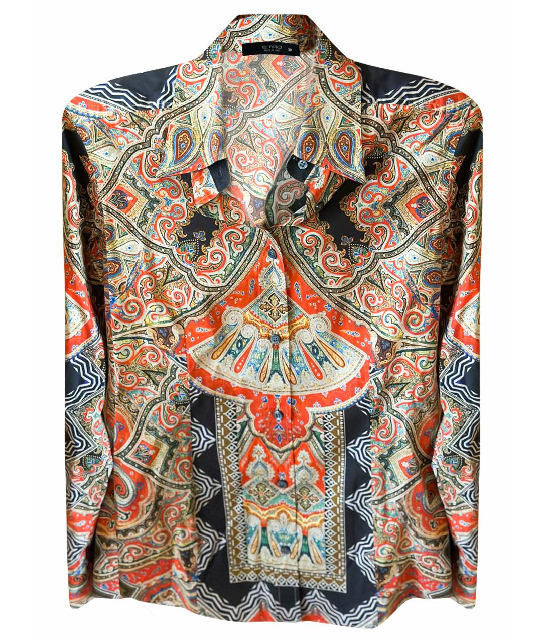 ETRO Коричневая хлопковая рубашка, фото 1