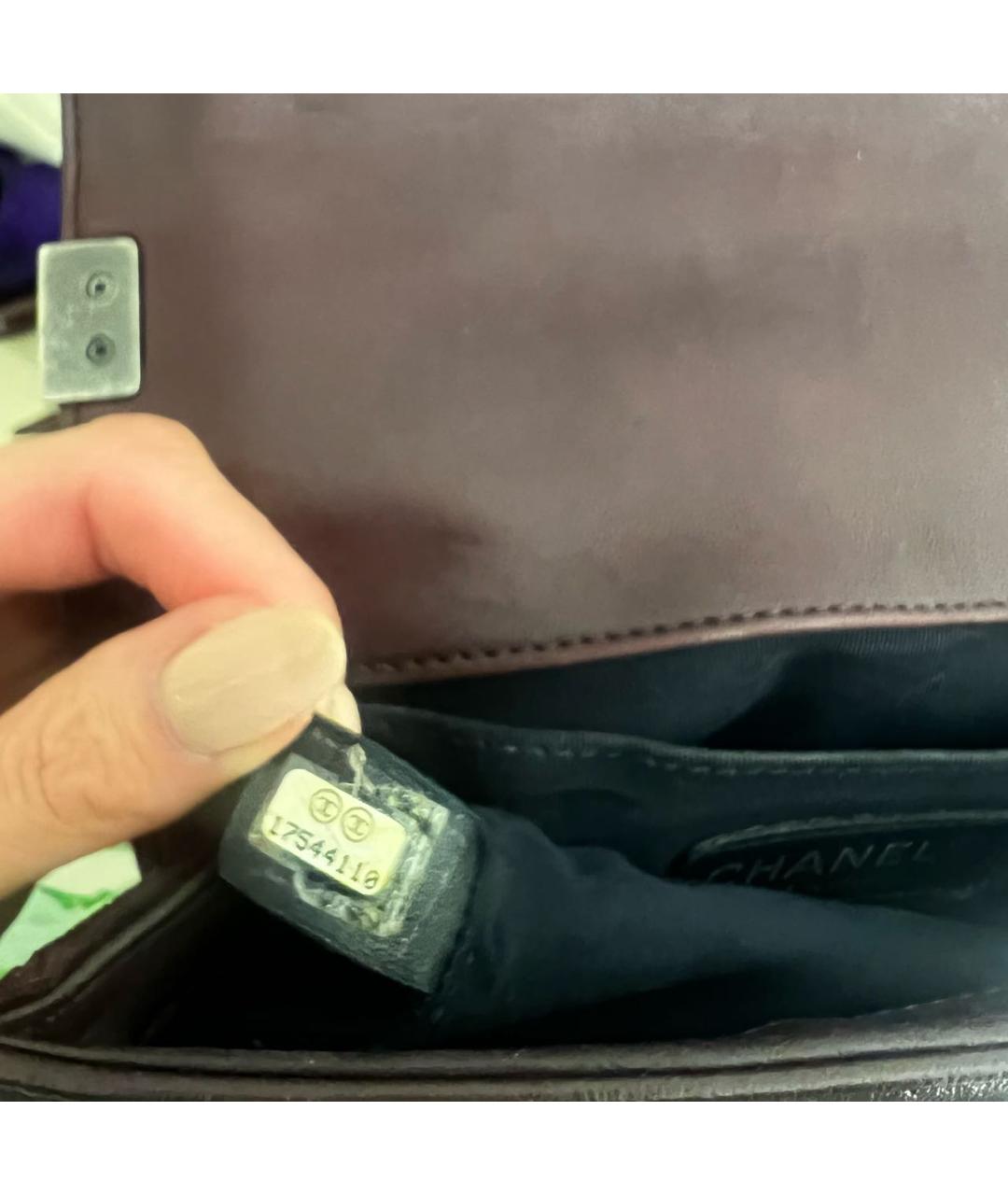 CHANEL PRE-OWNED Бордовая тканевая сумка через плечо, фото 5