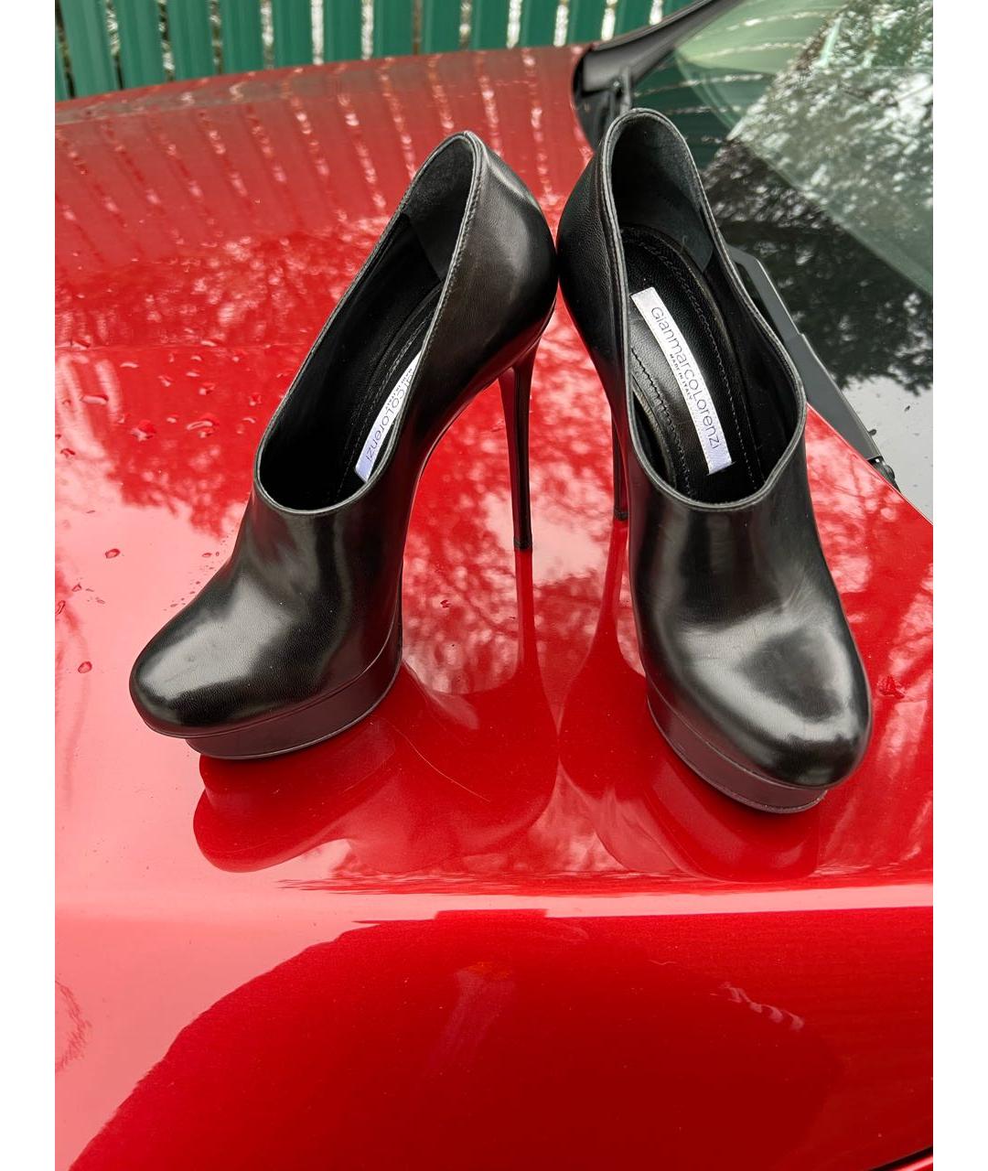 GIAN MARCO LORENZI Черные кожаные туфли, фото 2