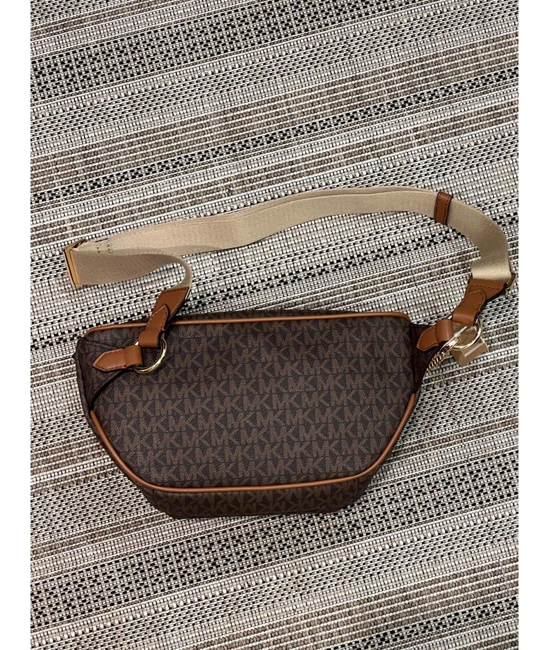 MICHAEL KORS Коричневая поясная сумка из искусственной кожи, фото 2