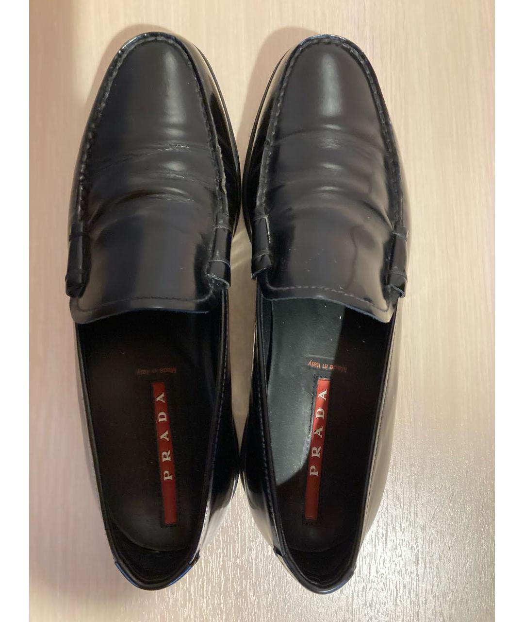 PRADA Черные кожаные лоферы, фото 3
