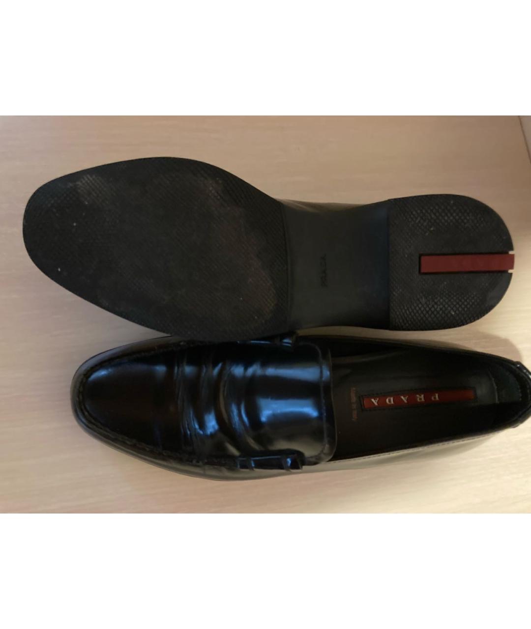 PRADA Черные кожаные лоферы, фото 6