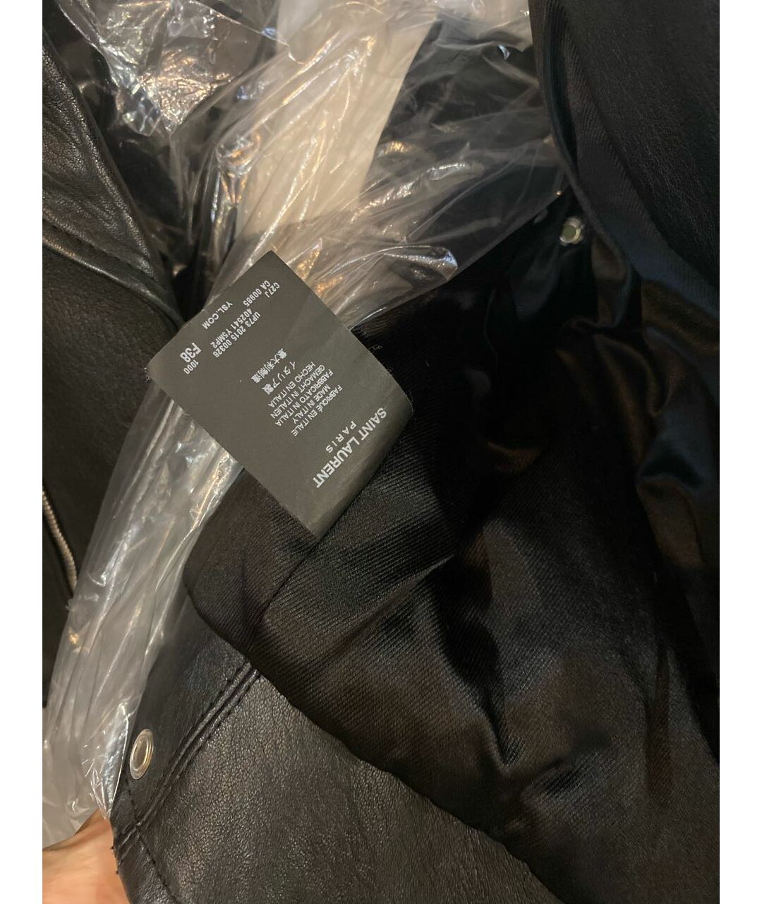 SAINT LAURENT Черная кожаная куртка, фото 6