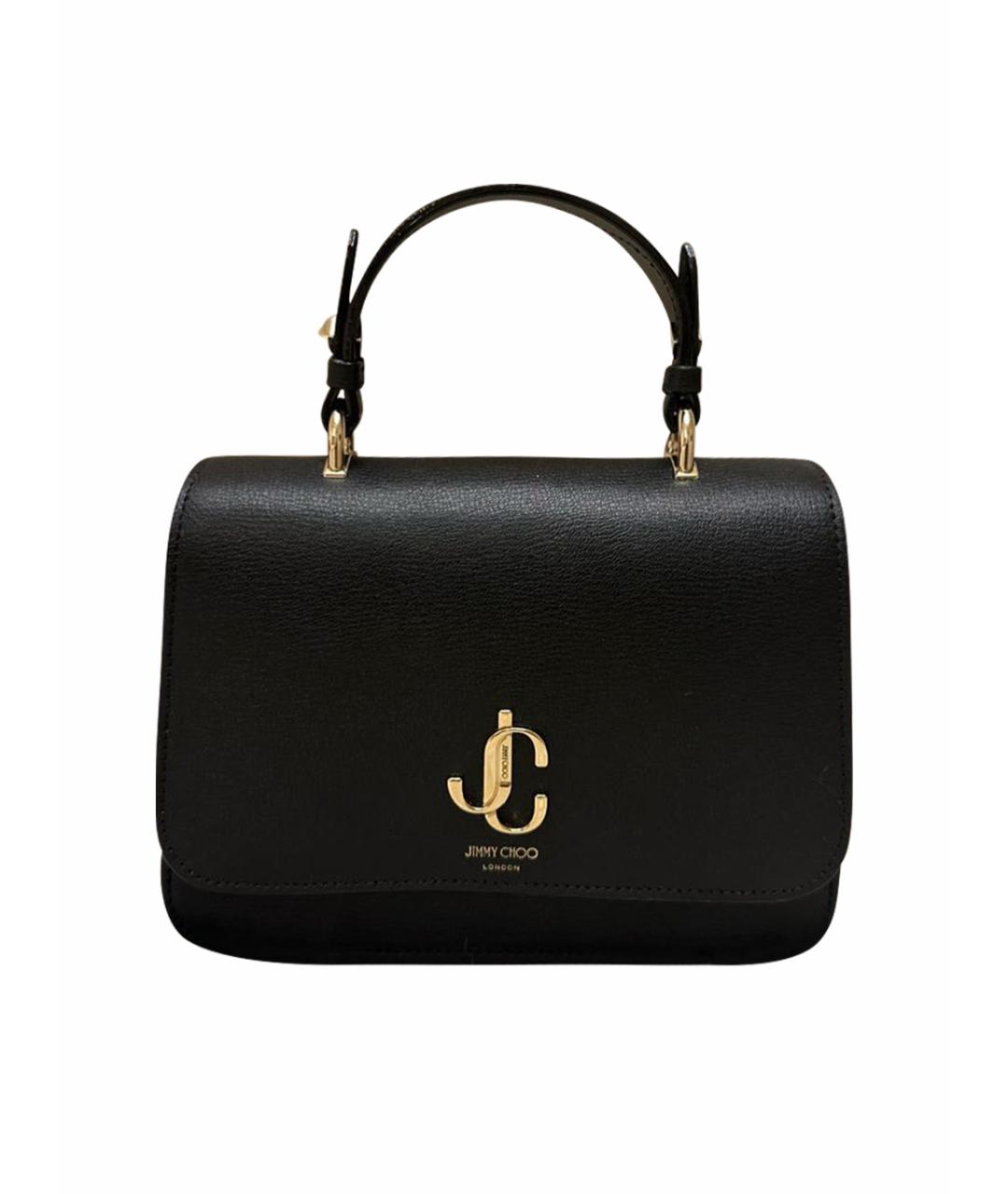 JIMMY CHOO Черная кожаная сумка с короткими ручками, фото 1