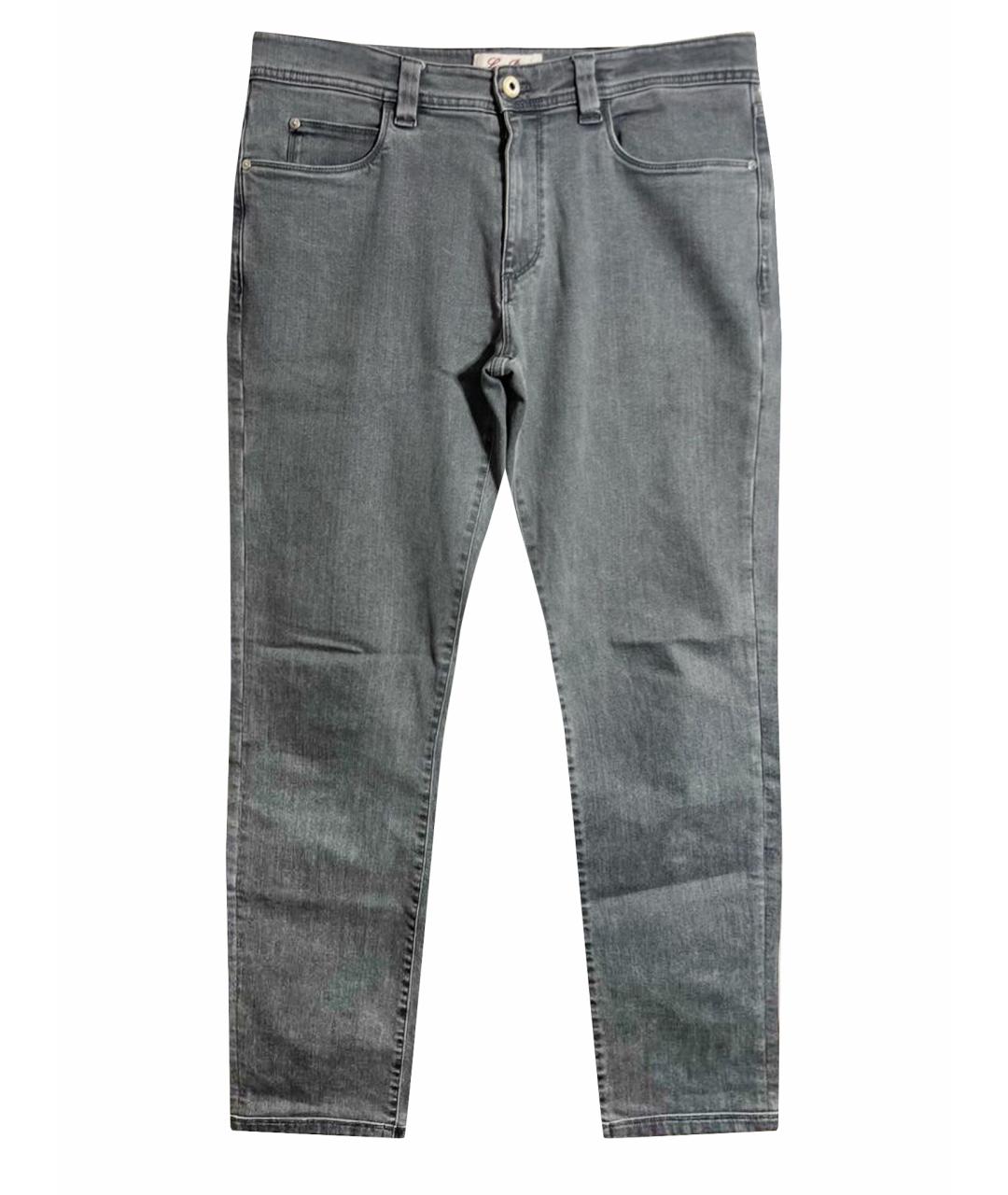 LORO PIANA Серые прямые джинсы, фото 1