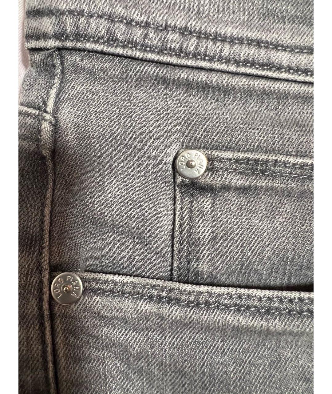 LORO PIANA Серые прямые джинсы, фото 4