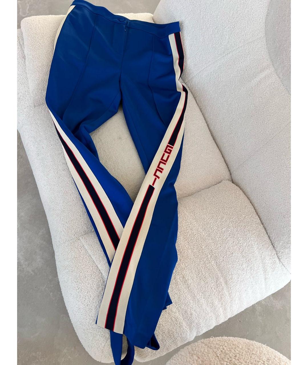 GUCCI Синие брюки узкие, фото 5