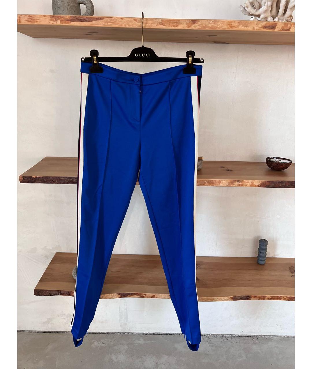 GUCCI Синие брюки узкие, фото 2