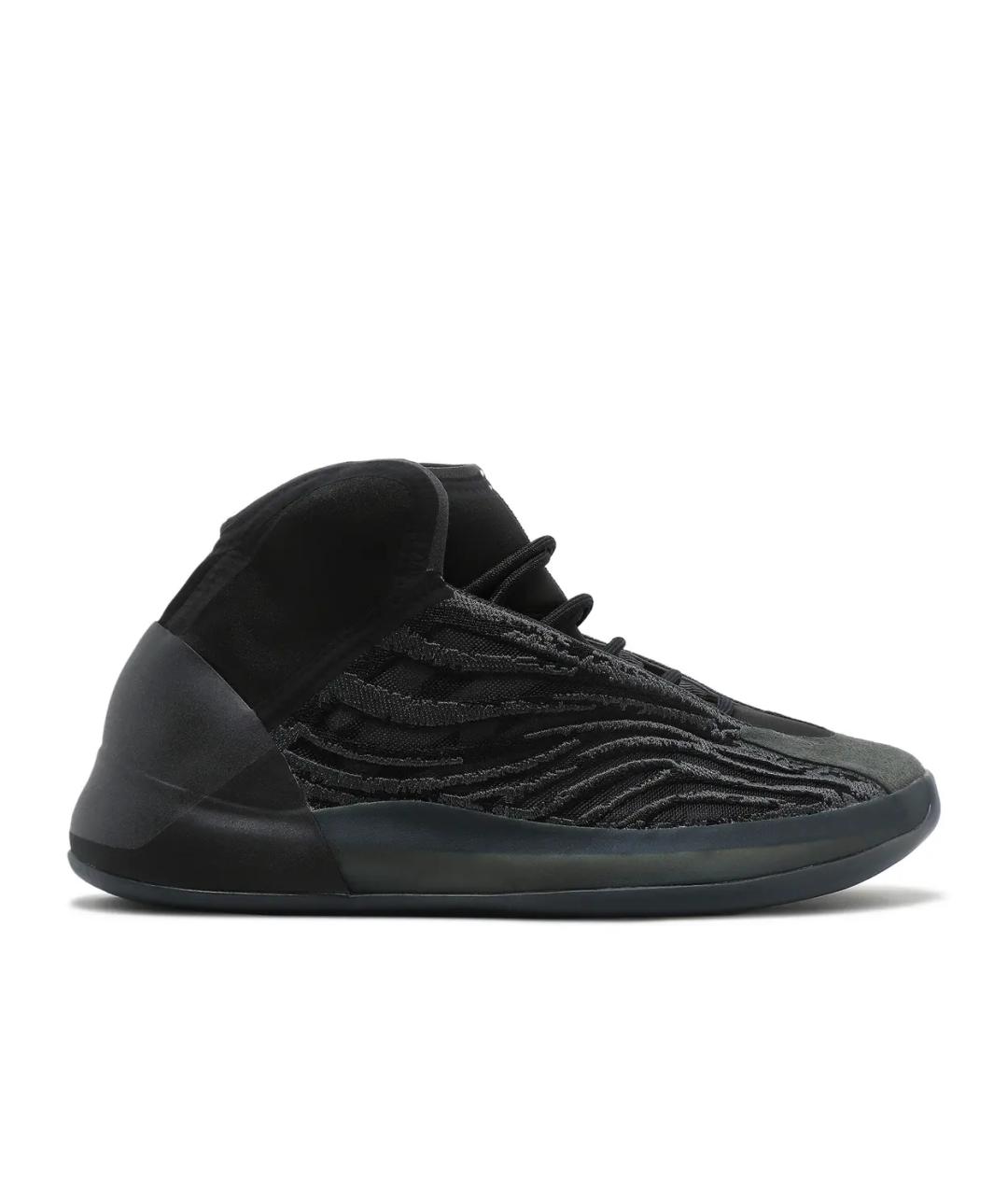 ADIDAS YEEZY Черные текстильные высокие кроссовки / кеды, фото 1