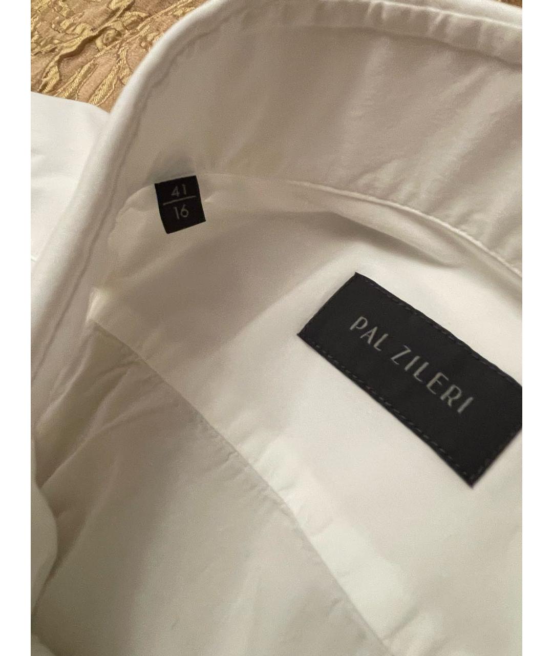 PAL ZILERI Белая хлопковая классическая рубашка, фото 4