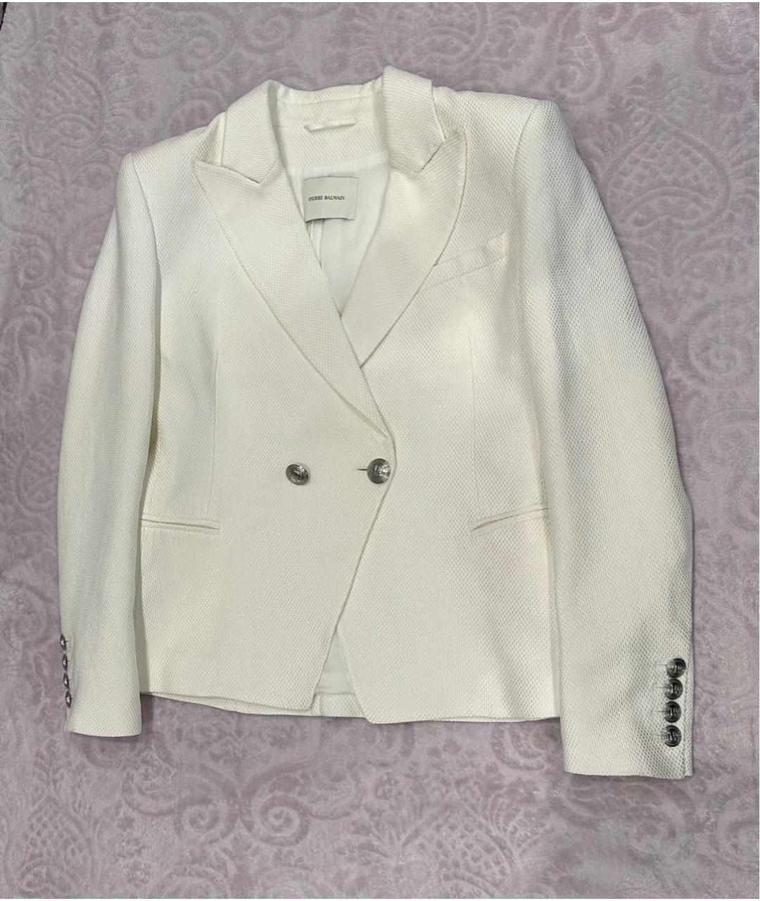 PIERRE BALMAIN Белый вискозный жакет/пиджак, фото 6