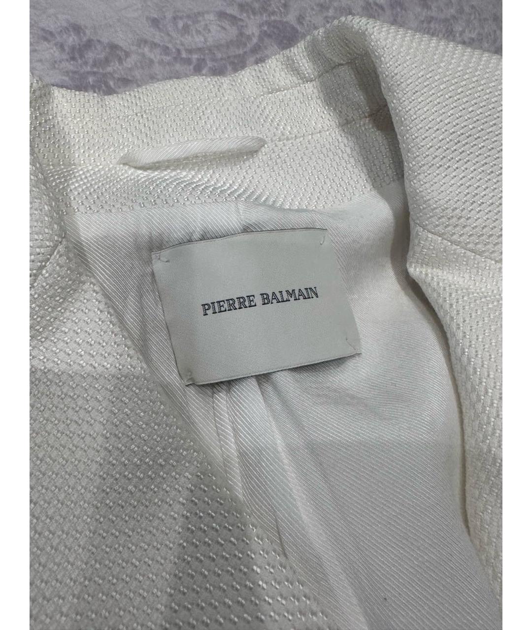 PIERRE BALMAIN Белый вискозный жакет/пиджак, фото 3
