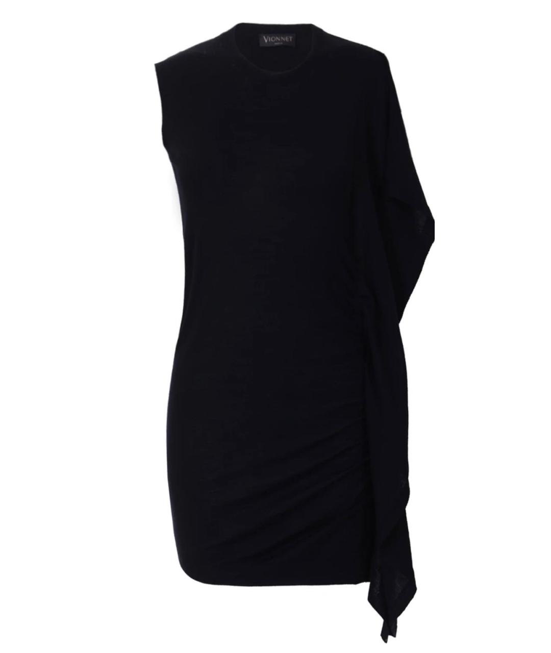 VIONNET Черное шерстяное повседневное платье, фото 6