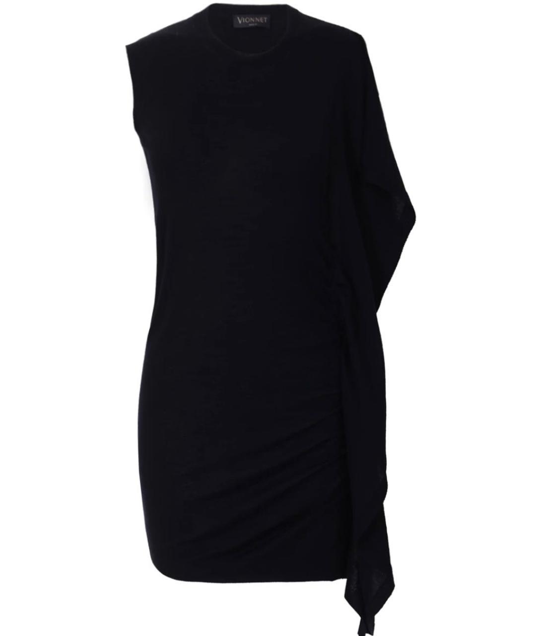 VIONNET Черное шерстяное повседневное платье, фото 1