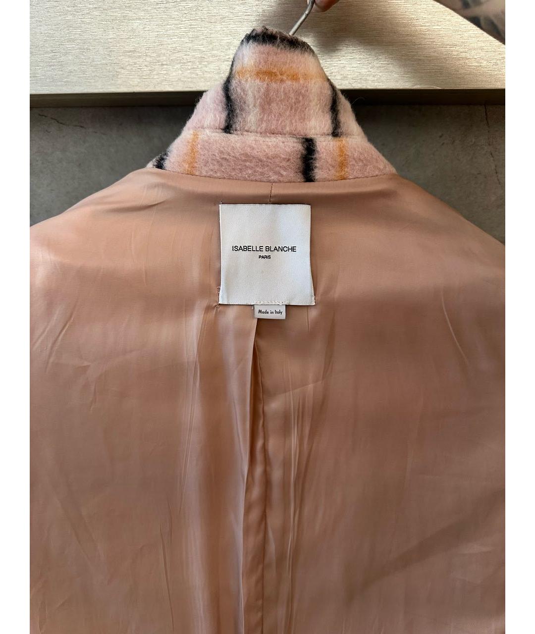 ISABELLE BLANCHE Розовое шерстяное пальто, фото 3