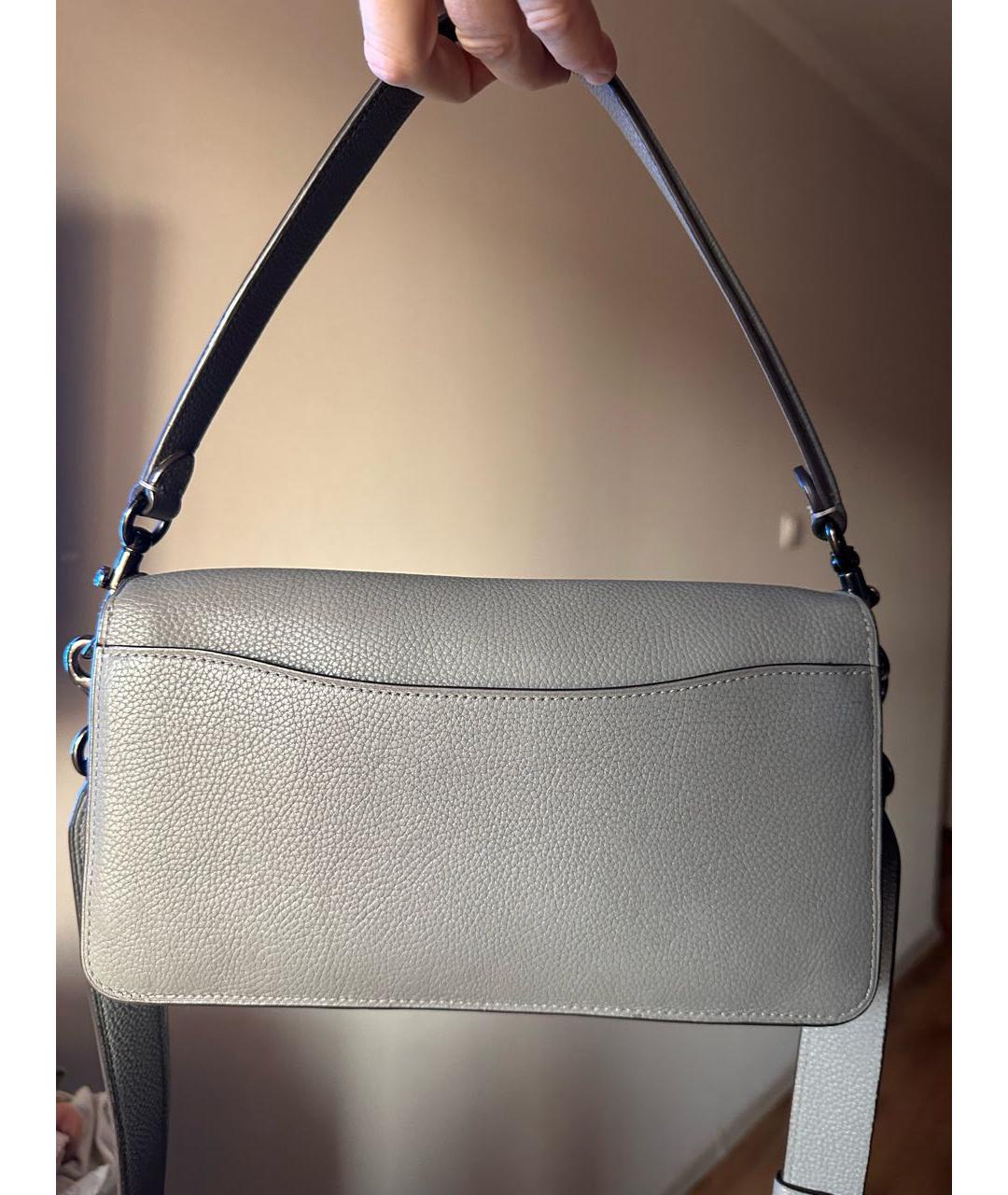 COACH Серая кожаная сумка через плечо, фото 2