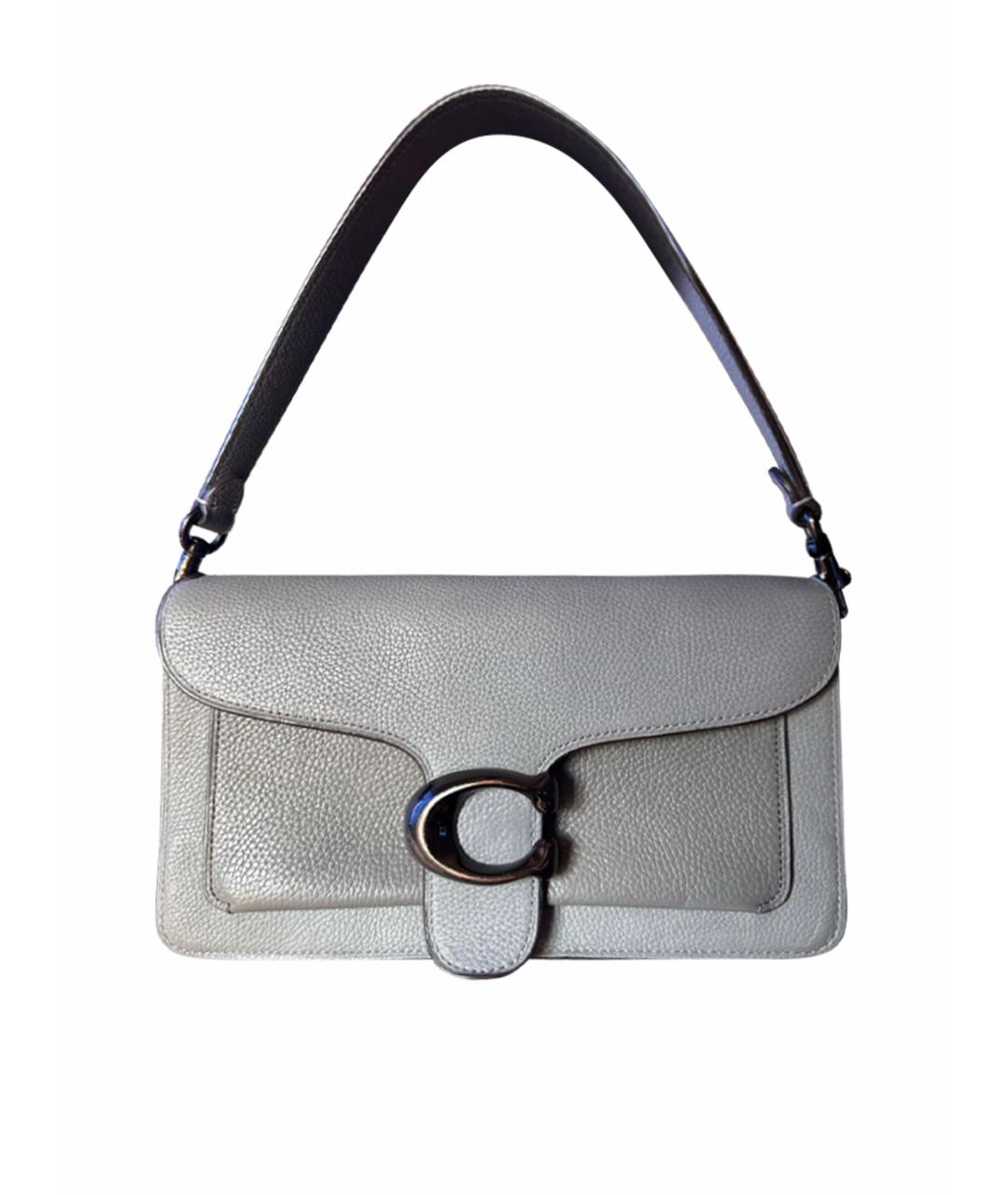 COACH Серая кожаная сумка через плечо, фото 1