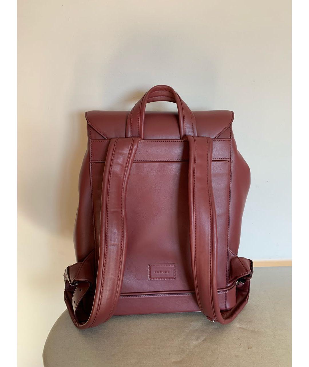 FETICHE Бордовый кожаный рюкзак, фото 3