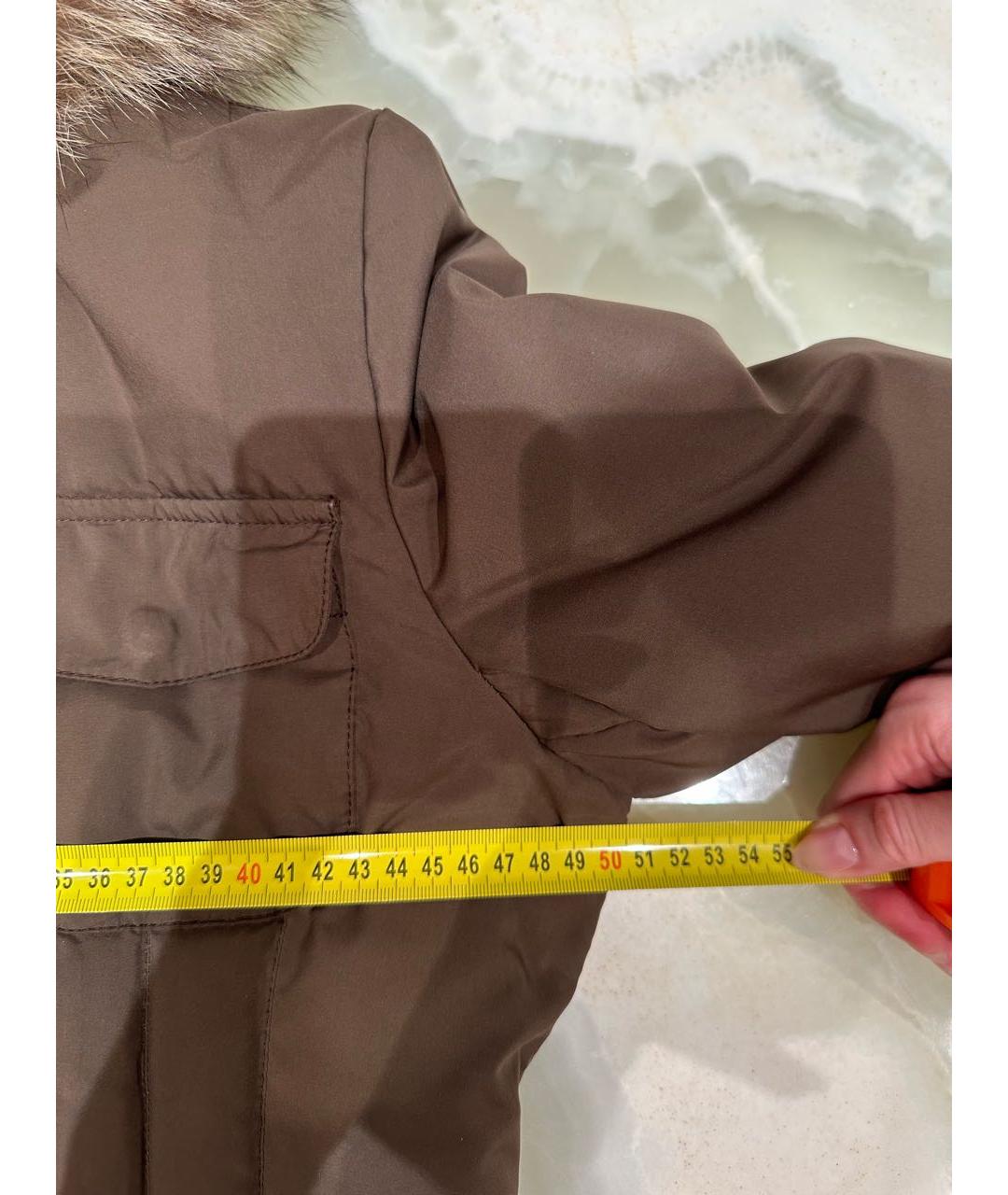 LORO PIANA Коричневая синтетическая куртка, фото 5