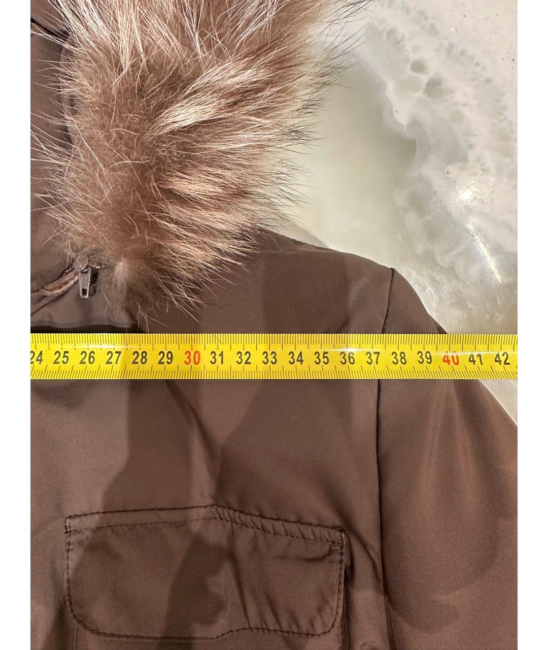 LORO PIANA Коричневая синтетическая куртка, фото 8