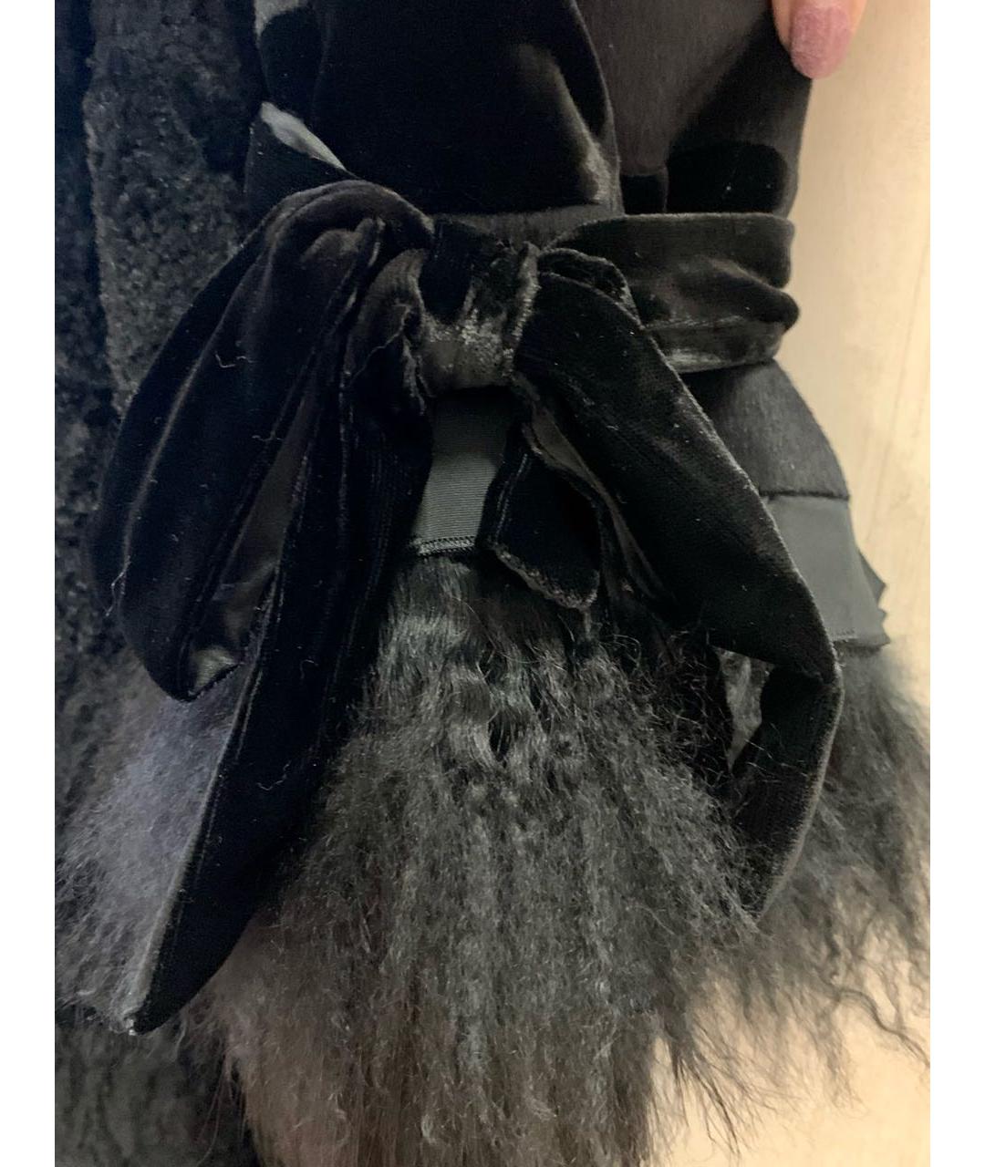 GIANFRANCO FERRE Черное меховое пальто, фото 7