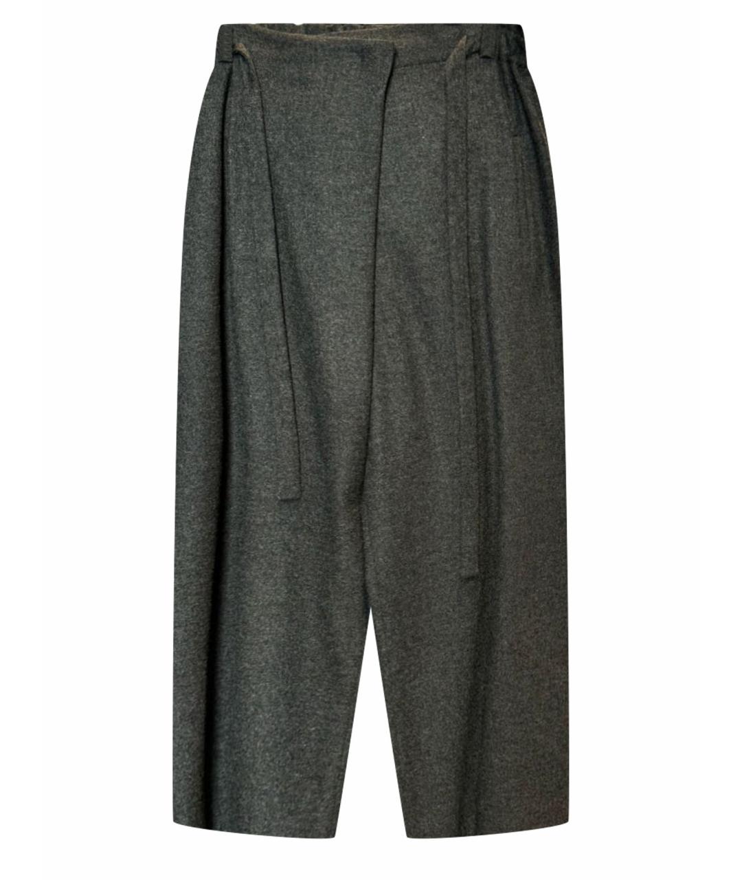 LORO PIANA Антрацитовые кашемировые брюки широкие, фото 1