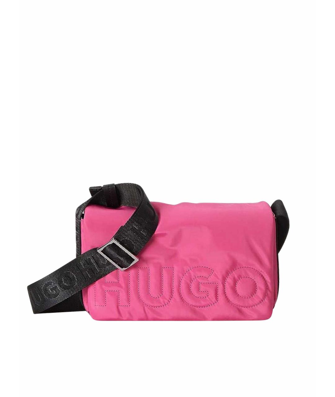 HUGO BOSS Розовая тканевая поясная сумка, фото 1