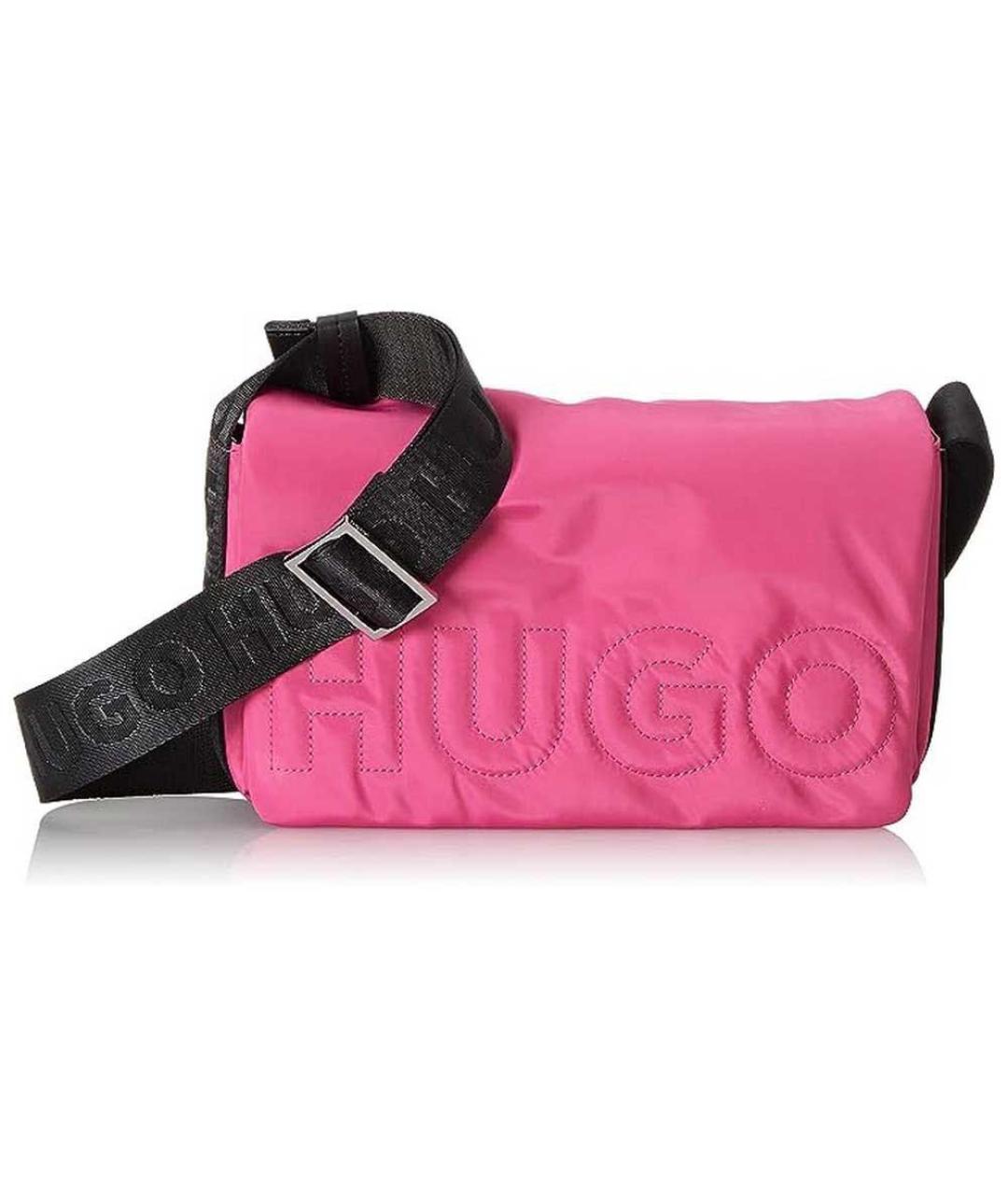 HUGO BOSS Розовая тканевая поясная сумка, фото 5