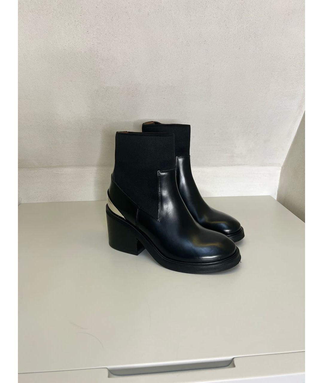 ACNE STUDIOS Черные кожаные ботильоны, фото 2