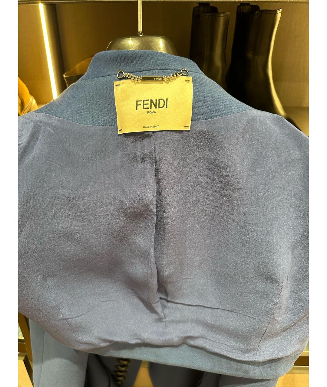 FENDI Синее коктейльное платье, фото 3