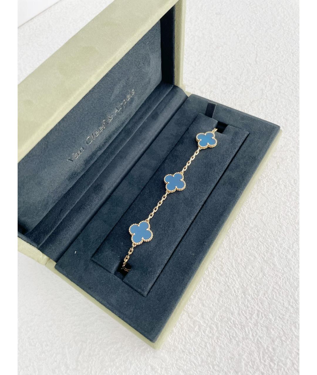 VAN CLEEF & ARPELS Синий браслет из розового золота, фото 5